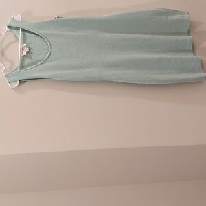 St. John Soft Turquoise Blue Knit Tank Top Dress - Size 4